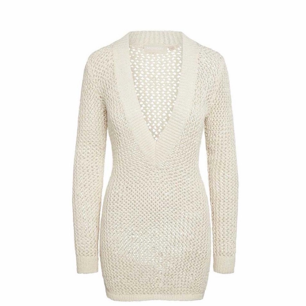 Monday Swimwear Cream Knit Coverup
